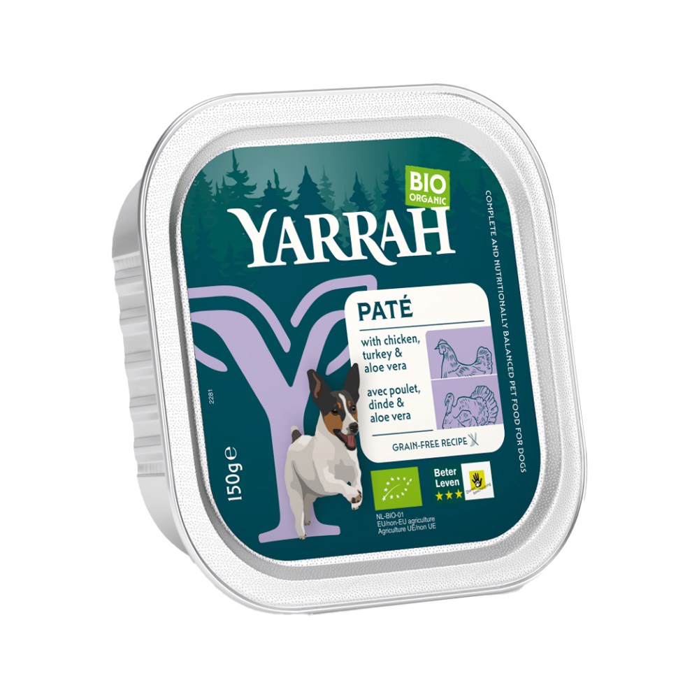 Yarrah - Hundefutter Paté Huhn und Truthahn mit Aloe Vera Bio 12 x 150 g Yarrah - Hundefutter Paté Huhn und Truthahn mit Aloe Vera Bio 12 x 150 g von Yarrah