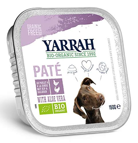 Yarrah - Hundefutter Paté Huhn und Truthahn mit Aloe Vera Bio 12x150g von Yarrah