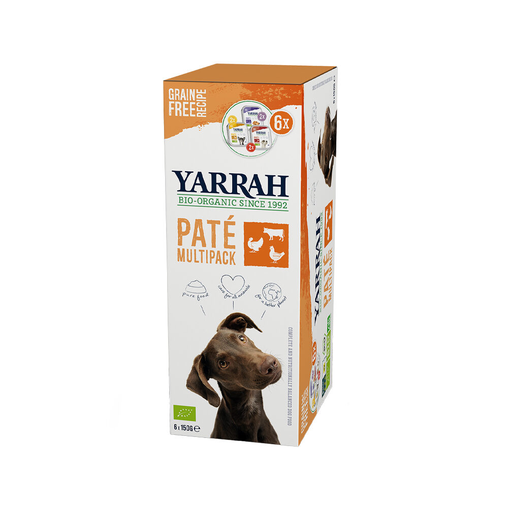 Yarrah Multipack Bio Paté Hundefutter - Schälchen - 8 x 100 g von Yarrah