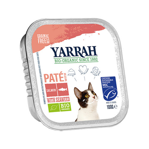 Yarrah Multipack Bio Paté Katzenfutter - Lachs - 8 x 100 g von Yarrah