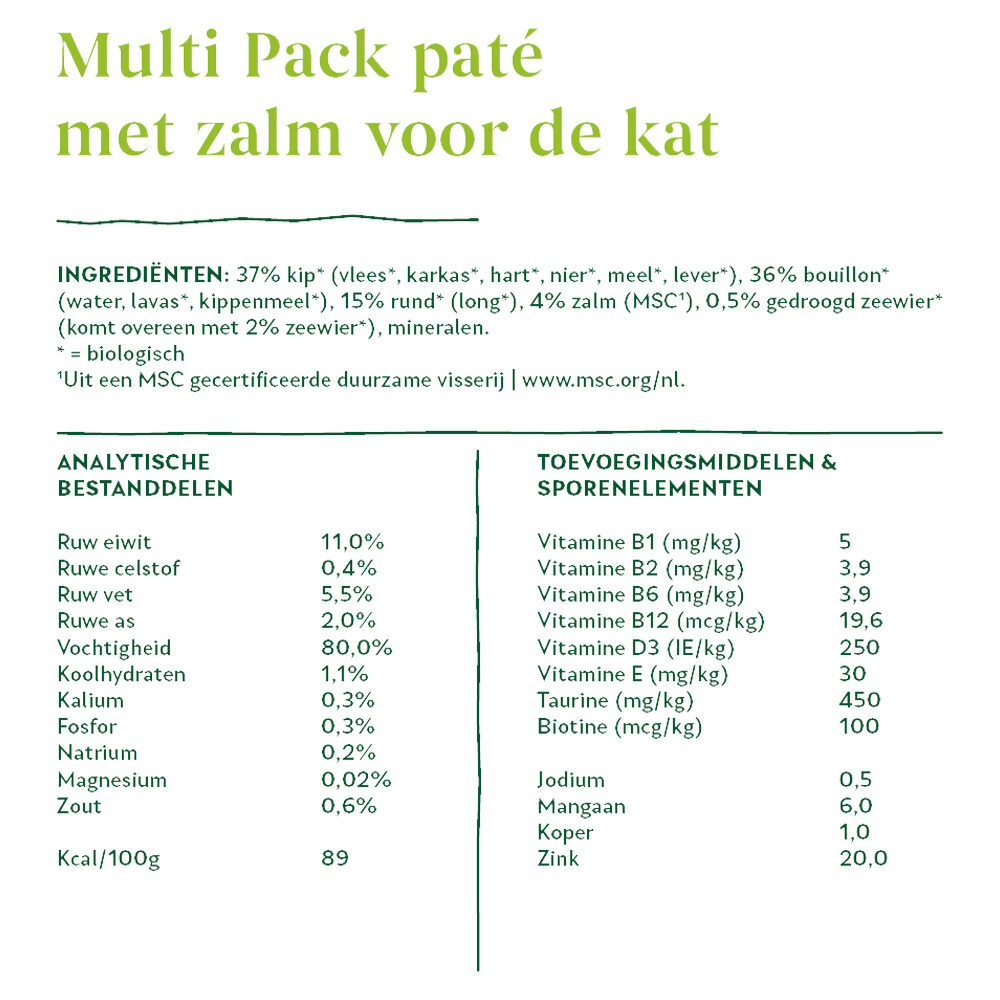 Yarrah Multipack Bio Paté Katzenfutter - Schälchen - 8 x 100 g von Yarrah