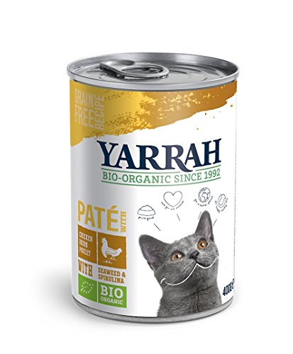 Yarrah Pate mit Huhn 400 g Bio Katzenfutter, 6er Pack (6 x 0.4 kg) von Yarrah
