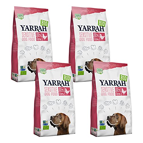 Yarrah - Trockenfutter Sensitive mit Huhn & Reis für Hunde Bio - 2 kg - 4er Pack von Yarrah