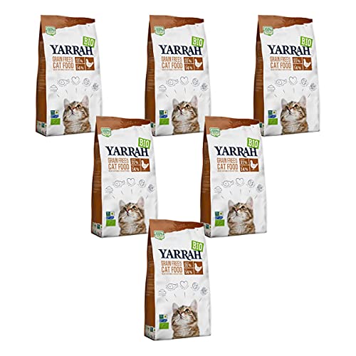 Yarrah - Trockenfutter getreidefrei mit Huhn & Fisch für Katzen Bio - 0,8 kg - 6er Pack von Yarrah