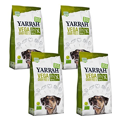 Yarrah - Trockenfutter getreidefrei vegetarisch für Hunde Bio - 2 kg - 4er Pack von Yarrah