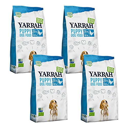 Yarrah - Trockenfutter mit Huhn für Welpen Hunde Bio - 2 kg - 4er Pack von Yarrah