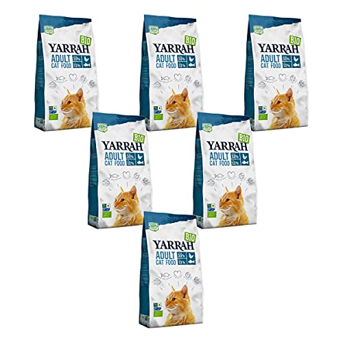 Yarrah - Trockenfutter mit Huhn & Fisch für Katzen Bio - 0,8 kg - 6er Pack von Yarrah