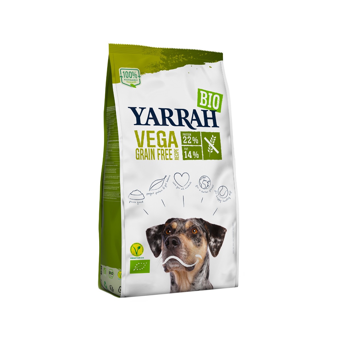 Yarrah Vega Bio Ultra Sensitive Weizenfrei Hundefutter - 10 kg von Yarrah
