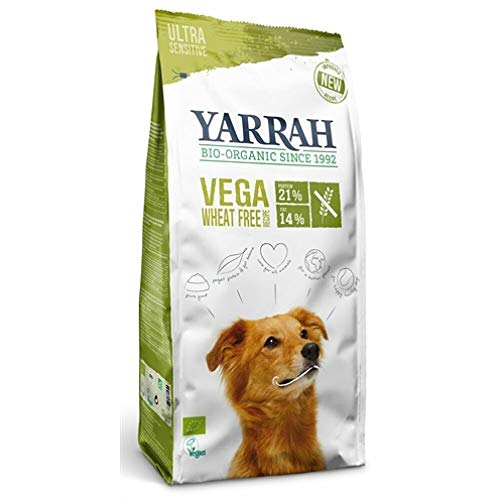 Yarrah Vega Vegetarisches Bio-Trockenfutter für Hunde – für ausgewachsene Hunde Aller Rassen | Exquisite Biologische Hundebrocken, 2kg | 100% biologisch, weizenfrei & frei von künstlichen Zusätzen von Yarrah