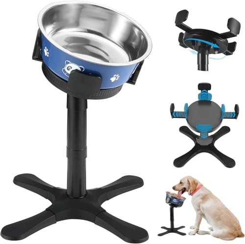Hundenapf Erhöht Hundenapfständer,3 Verstellbare Höhen Erhöht Hunde Futter Wasser Schalen Halter,Kunststoff Hundefütterung mit Hundenapf aus Edelstahl für große mittlere kleine Hunde Hundenapf Erhöht Hundenapfständer,3 Verstellbare Höhen Erhöht Hunde Futter Wasser Schalen Halter,Kunststoff Hundefütterung mit Hundenapf aus Edelstahl für große mittlere kleine Hunde von Yarteim