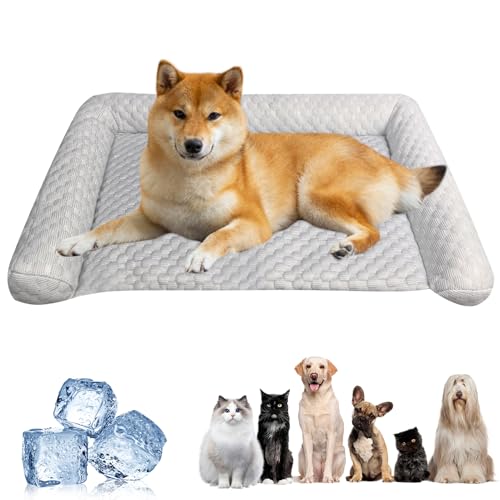 Kühlmatte für Hunde, Kühldecke für Hunde Katze, Neu Sommer Kühlkissen Hundematte, Hundekühlmatte Selbstkühlend Eisseide, Komfortabel rutschfeste Kühl Betten Haustier Matte für Zuhause Unterwegs Kühlmatte für Hunde, Kühldecke für Hunde Katze, Neu Sommer Kühlkissen Hundematte, Hundekühlmatte Selbstkühlend Eisseide, Komfortabel rutschfeste Kühl Betten Haustier Matte für Zuhause Unterwegs von Yarteim