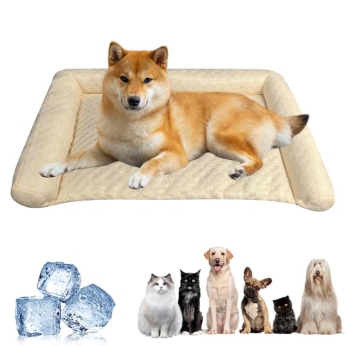 Kühlmatte für Hunde, Kühldecke für Hunde Katze, Neu Sommer Kühlkissen Hundematte, Hundekühlmatte Selbstkühlend Eisseide, Komfortabel rutschfeste Kühl Betten Haustier Matte für Zuhause Unterwegs Kühlmatte für Hunde, Kühldecke für Hunde Katze, Neu Sommer Kühlkissen Hundematte, Hundekühlmatte Selbstkühlend Eisseide, Komfortabel rutschfeste Kühl Betten Haustier Matte für Zuhause Unterwegs von Yarteim