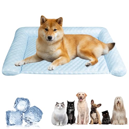 Kühlmatte für Hunde, Kühldecke für Hunde Katze, Neu Sommer Kühlkissen Hundematte, Hundekühlmatte Selbstkühlend Eisseide, Komfortabel rutschfeste Kühl Betten Haustier Matte für Zuhause Unterwegs Kühlmatte für Hunde, Kühldecke für Hunde Katze, Neu Sommer Kühlkissen Hundematte, Hundekühlmatte Selbstkühlend Eisseide, Komfortabel rutschfeste Kühl Betten Haustier Matte für Zuhause Unterwegs von Yarteim