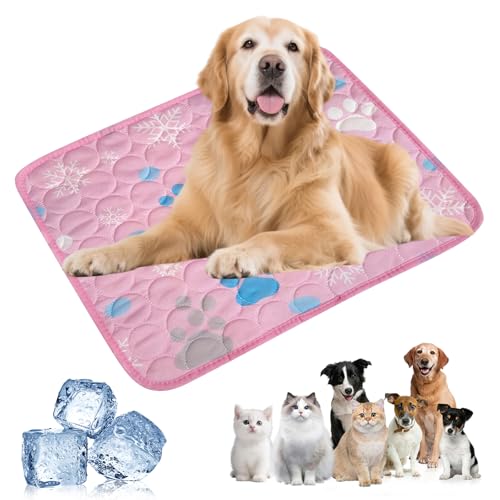 Kühlmatte für Hunde, Neu Große Kühlmatte für Hunde Katze, Kühldecke Hund aus Selbstkühlend, rutschfeste Hundematte Sommer Kühlkissen Kühl Betten Haustier Matte für Zuhause Unterwegs oder im Auto Kühlmatte für Hunde, Neu Große Kühlmatte für Hunde Katze, Kühldecke Hund aus Selbstkühlend, rutschfeste Hundematte Sommer Kühlkissen Kühl Betten Haustier Matte für Zuhause Unterwegs oder im Auto von Yarteim