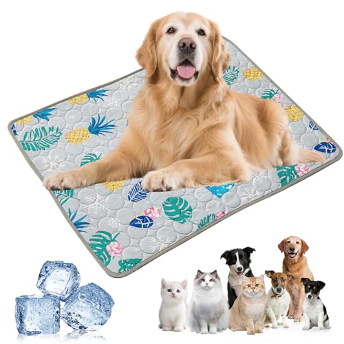 Kühlmatte für Hunde, Neu Große Kühlmatte für Hunde Katze, Kühldecke Hund aus Selbstkühlend, rutschfeste Hundematte Sommer Kühlkissen Kühl Betten Haustier Matte für Zuhause Unterwegs oder im Auto Kühlmatte für Hunde, Neu Große Kühlmatte für Hunde Katze, Kühldecke Hund aus Selbstkühlend, rutschfeste Hundematte Sommer Kühlkissen Kühl Betten Haustier Matte für Zuhause Unterwegs oder im Auto von Yarteim