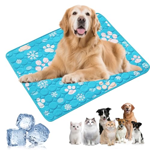 Kühlmatte für Hunde, Neu Große Kühlmatte für Hunde Katze, Kühldecke Hund aus Selbstkühlend, rutschfeste Hundematte Sommer Kühlkissen Kühl Betten Haustier Matte für Zuhause Unterwegs oder im Auto Kühlmatte für Hunde, Neu Große Kühlmatte für Hunde Katze, Kühldecke Hund aus Selbstkühlend, rutschfeste Hundematte Sommer Kühlkissen Kühl Betten Haustier Matte für Zuhause Unterwegs oder im Auto von Yarteim