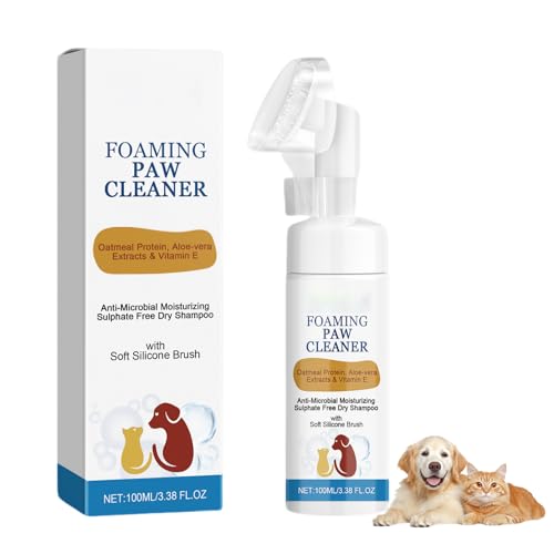 Pfotenschaum Pfotenreiniger für Hunde & Katzen,100 ml 100% Natürlicher Hundepfoten Reiniger mit Pfotenbürste,No Rinse Schäumendes Shampoo Pfotendusche für Haustiere,Hundezubehör & Hundepflege Pfotenschaum Pfotenreiniger für Hunde & Katzen,100 ml 100% Natürlicher Hundepfoten Reiniger mit Pfotenbürste,No Rinse Schäumendes Shampoo Pfotendusche für Haustiere,Hundezubehör & Hundepflege von Yarteim