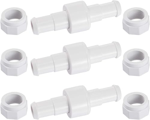 Pool Cleaner Hose Swivel Nut Kits, D20 Pool Schlauch Kugellager Drehgelenk mit D15 Schlauchmuttern Ersatz Nut Kompatibel mit P-o-laris 180, 280, 380, Ersatzteile für Poolreiniger von Yarteim