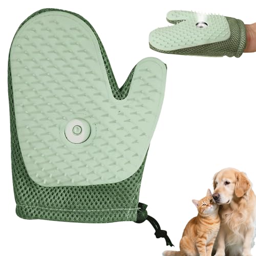 Tierhaarentferner Handschuh mit Spray, Fingerlos Handschuh Tierhaar Pet Hair Remover, Antistatisch und Fliegende Haare, Katzenhaarentferner, Effizienter Massage und Hundehaare Entfernen für Katzen Tierhaarentferner Handschuh mit Spray, Fingerlos Handschuh Tierhaar Pet Hair Remover, Antistatisch und Fliegende Haare, Katzenhaarentferner, Effizienter Massage und Hundehaare Entfernen für Katzen von Yarteim