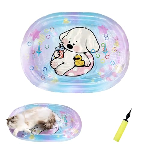 Wassermatte Katze, Katzen Spielmatte Wasser, Haustiere Kühl Halten, Verdickte Kühlmatte Katze, Sommer Wasserspielmatte für Katzen, Hunde, Kinder, Interaktives Katzenspielzeug Wassermatte Katze, Katzen Spielmatte Wasser, Haustiere Kühl Halten, Verdickte Kühlmatte Katze, Sommer Wasserspielmatte für Katzen, Hunde, Kinder, Interaktives Katzenspielzeug von Yarteim