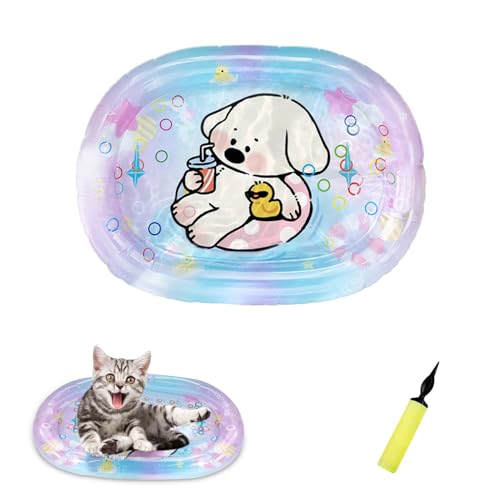 Wassermatte Katze, Katzen Spielmatte Wasser, Haustiere Kühl Halten, Verdickte Kühlmatte Katze, Sommer Wasserspielmatte für Katzen, Hunde, Kinder, Interaktives Katzenspielzeug Wassermatte Katze, Katzen Spielmatte Wasser, Haustiere Kühl Halten, Verdickte Kühlmatte Katze, Sommer Wasserspielmatte für Katzen, Hunde, Kinder, Interaktives Katzenspielzeug von Yarteim