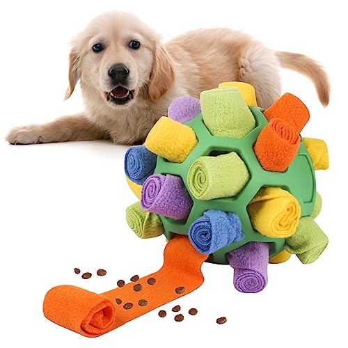 Yasdyri Schnüffelball für Hunde Schnüffelspielzeug für Hunde Waschbar Interaktive Hundespielzeug Ball Schnüffelteppich Ball für Große, Mittlere und Kleine Hunde Haustier (Grün) von Yasdyri
