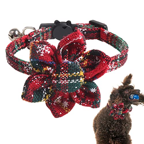 Yatlouba Hunde-Weihnachtshalsband,Elastischer, Verstellbarer Karierter Weihnachtskragen | Haustierkostüm, niedliche Weihnachtsschleifen für Versammlungen, Feiertage, Karneval, Veranstaltungen von Yatlouba