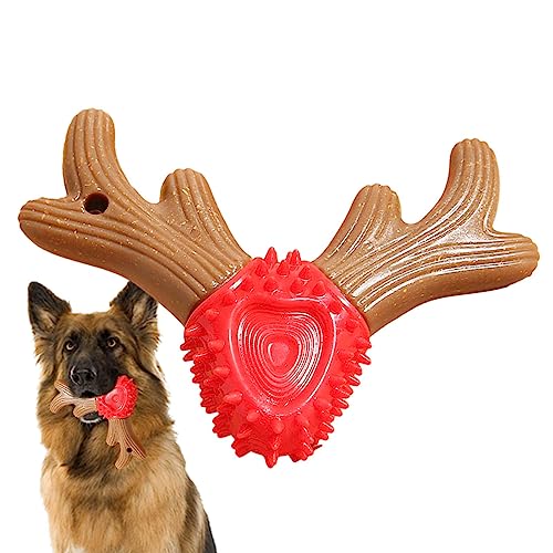 Yatlouba Kausnacks für Welpen zum Zahnen - Quietschendes, langlebiges Hundespielzeug in Geweihform | Interaktives Hundespielzeug gegen Langeweile, Welpen-Essentials, Hundespielzeug zur Bereicherung von Yatlouba