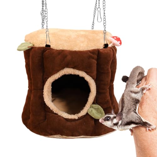 Yatlouba Kleintier-Hängematte, Flanell-Wärme-Hamsterbett, Runder kuppelförmiger Tierschutz zum Aufhängen, Winter-Hamster-Versteck, bequem und weich für Hamster, Frettchen, Kaninchen von Yatlouba