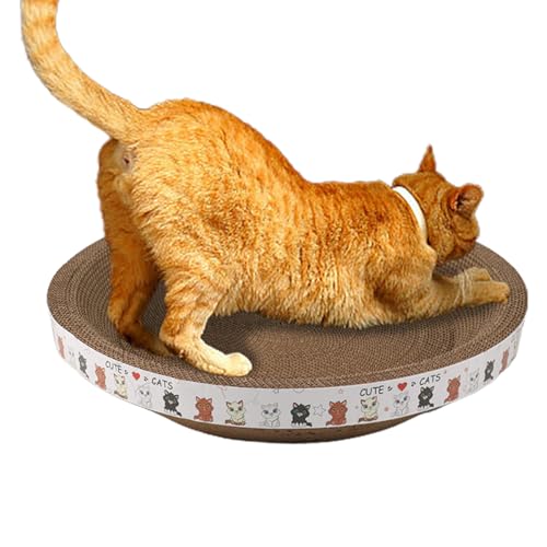 kratzpappe rund für Katzen | Katzenkratzbretter Nest | Kratzbäume für Katzen, Trainingsspielzeug für Katzen, Kätzchen, zum Schutz von Sofa, Boden, Vorhängen, Matratze, 30 x 9 cm von Yatlouba