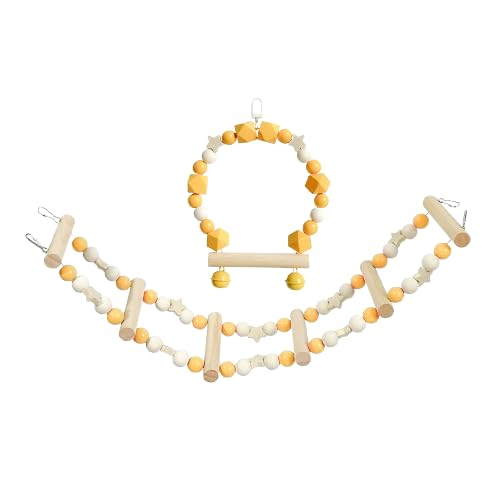 1/2 x langlebige Vogelschaukeln, Papageien-Holzsitz-Schaukelspielzeug, leuchtende Farben, Papageienspielzeug, Trapezschaukel, Kletterstange 1/2 x langlebige Vogelschaukeln, Papageien-Holzsitz-Schaukelspielzeug, leuchtende Farben, Papageienspielzeug, Trapezschaukel, Kletterstange von Yawdil