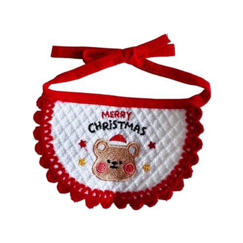 Weihnachtliches Katzen- und Hunde-Lätzchen, Weihnachtskostüm für Katze und Hund, Sabbertuch, Bärenlätzchen Weihnachtliches Katzen- und Hunde-Lätzchen, Weihnachtskostüm für Katze und Hund, Sabbertuch, Bärenlätzchen von Yawdil