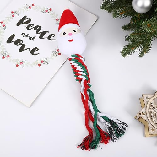 Yawdil Quietschendes Kauspielzeug für Hunde, aus Baumwolle, Knoten, Molaren-Bissspielzeug, interaktives Spielzeug, lustiges Weihnachtsgeschenk, Haustierzubehör Yawdil Quietschendes Kauspielzeug für Hunde, aus Baumwolle, Knoten, Molaren-Bissspielzeug, interaktives Spielzeug, lustiges Weihnachtsgeschenk, Haustierzubehör von Yawdil