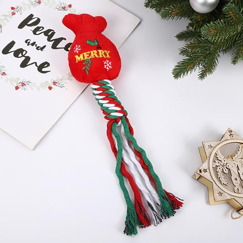 Yawdil Quietschendes Kauspielzeug für Hunde, aus Baumwolle, Knoten, Molaren-Bissspielzeug, interaktives Spielzeug, lustiges Weihnachtsgeschenk, Haustierzubehör Yawdil Quietschendes Kauspielzeug für Hunde, aus Baumwolle, Knoten, Molaren-Bissspielzeug, interaktives Spielzeug, lustiges Weihnachtsgeschenk, Haustierzubehör von Yawdil