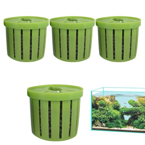 Yaztauho Aquariumpflanzenbecher, Aquariumpflanztöpfe,Aquarium Pothos Holder | Stallpflanzkorb für Schreibtischdekorationen Wandscheiben -Teichgarten -Eckschelf von Yaztauho