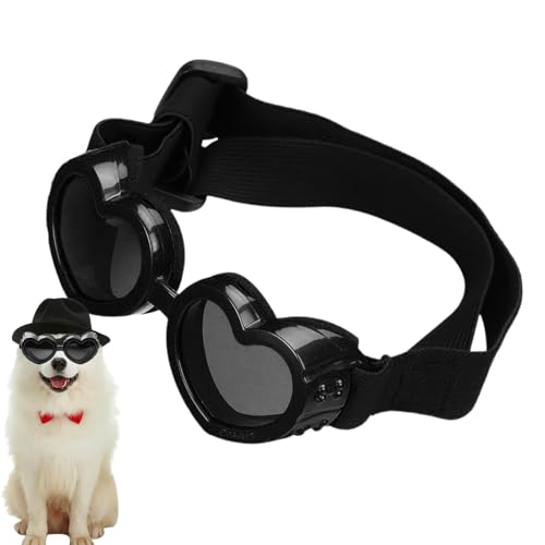 Yaztauho Herz-Hunde-Sonnenbrille,Hunde-Herz-Sonnenbrille,UV-Schutzbrille für Haustiere - Anti-Fog-Sonnenbrille mit verstellbarem Riemen für Haustiere, Hunde-Sonnenbrillen, Hundebrillen Yaztauho Herz-Hunde-Sonnenbrille,Hunde-Herz-Sonnenbrille,UV-Schutzbrille für Haustiere - Anti-Fog-Sonnenbrille mit verstellbarem Riemen für Haustiere, Hunde-Sonnenbrillen, Hundebrillen von Yaztauho