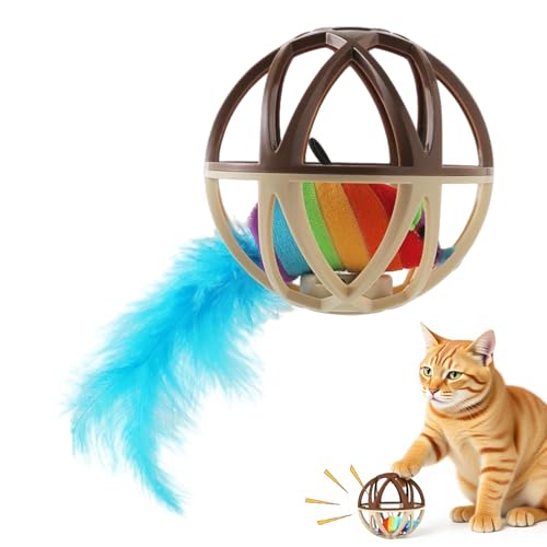 Yaztauho Interaktives Katzenball Spielzeug | Kitten Spielzeug mit Tiergeräuschen und Kratzaccessoires | Katzenspielzeug für Innen und Außen mit Trainingsfunktion | Zum, Bewegen Stimulieren für Yaztauho Interaktives Katzenball Spielzeug | Kitten Spielzeug mit Tiergeräuschen und Kratzaccessoires | Katzenspielzeug für Innen und Außen mit Trainingsfunktion | Zum, Bewegen Stimulieren für von Yaztauho