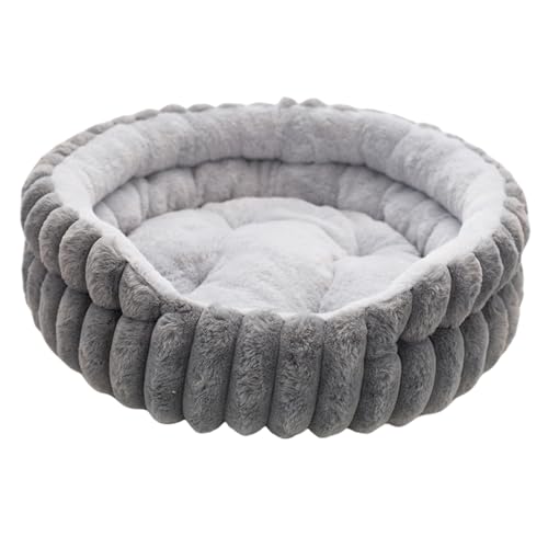 Yaztauho Kleine Hundebetten,Waschbares Beruhigendes Haustierbett - Kuscheliger Donut Rundform Bett Waschmaschinenfest Für Kätzchen Beruhigend Outdoor Wintereinsatz Schlafplatz Tier Reisen von Yaztauho