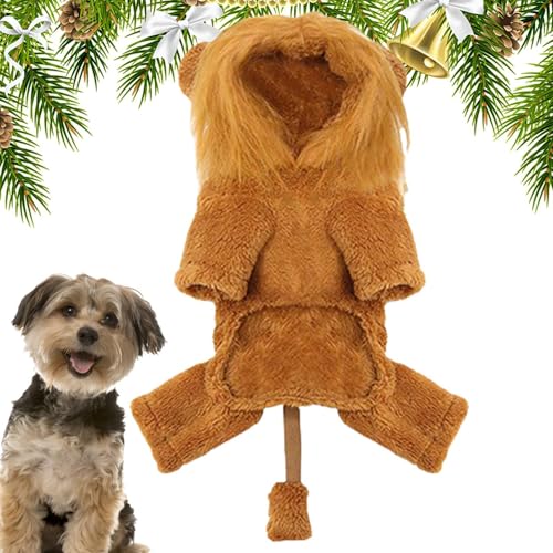 Yaztauho Löwenmähnen-Hundekostüm, Hunde-Löwen-Kapuzenpullover | Haustierkleidung Cosplay Outfit,Schönes, weiches, warmes Löwen-Perücke-Haustierkleidungs-Outfit für kleine, mittelgroße bis große Hunde Yaztauho Löwenmähnen-Hundekostüm, Hunde-Löwen-Kapuzenpullover | Haustierkleidung Cosplay Outfit,Schönes, weiches, warmes Löwen-Perücke-Haustierkleidungs-Outfit für kleine, mittelgroße bis große Hunde von Yaztauho