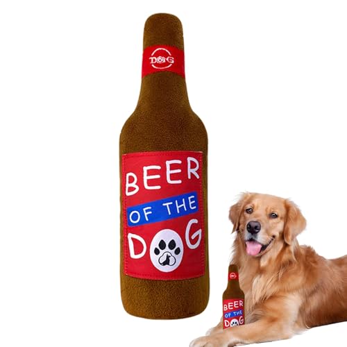 Yaztauho Plüsch Flasche Hundespielzeug, Hundemande -Spielzeugflasche - Bierflasche Squeak Spielzeug - Hundequietschers Anreicherung, interaktive Spiele Welpe Zahnen für kleine mittelgroßen großen Yaztauho Plüsch Flasche Hundespielzeug, Hundemande -Spielzeugflasche - Bierflasche Squeak Spielzeug - Hundequietschers Anreicherung, interaktive Spiele Welpe Zahnen für kleine mittelgroßen großen von Yaztauho