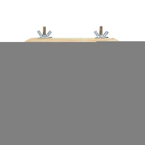 Yaztauho Vogel Sitzstange - Flache Holzspielzeuge zum Nagen Vogel Schaukel Spielstange | Natürliches Zubehör Mit Glöckchen Für Kleintiere Und Vögel Balkon Terrasse von Yaztauho
