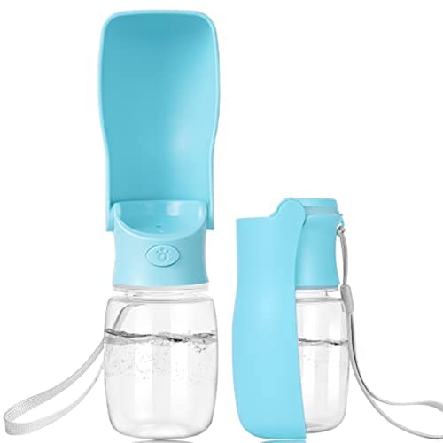 Ycagrain Faltbare Wasserflasche für Hunde, tragbar, auslaufsicher, für Hunde, Auto, Reisen, Spaziergänge, Wandern, Blau von Ycagrain