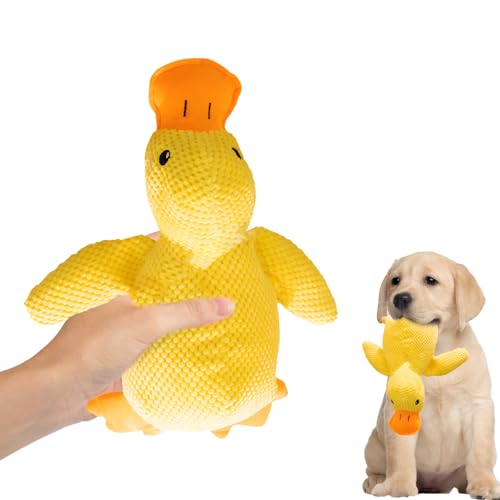 YceLon Anti Stress Ente für Hunde, Unzerstörbares Hundespielzeug, Gelbe Ente für Zahngesundheit, Robustes Kauspielzeug für Große und Kleine Hunde von YceLon
