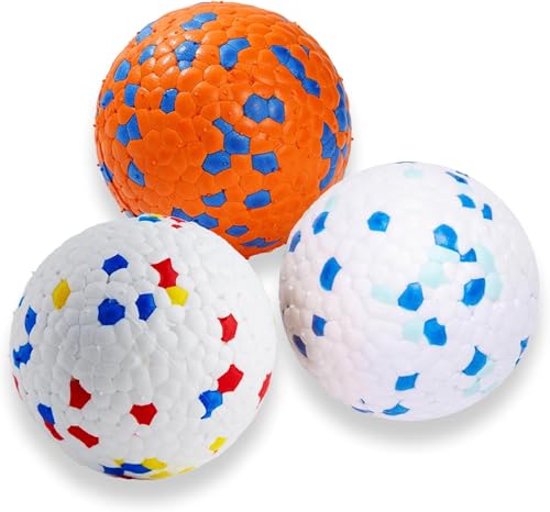 YceLon 3 Stück Hundeball Unzerstörbar, Hunde Ball Unkaputtbar für Aggressive Kauer, Schwimmender Gummiball für Pool/Strand, Ø 6,3cm – Hundespielzeug für Mittelgroße & Kleine Hunde YceLon 3 Stück Hundeball Unzerstörbar, Hunde Ball Unkaputtbar für Aggressive Kauer, Schwimmender Gummiball für Pool/Strand, Ø 6,3cm – Hundespielzeug für Mittelgroße & Kleine Hunde von YceLon