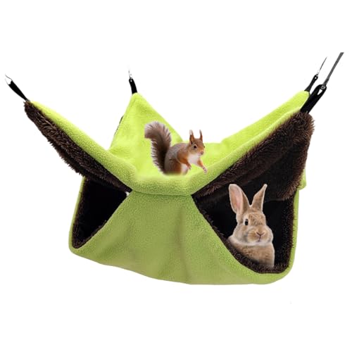 YceLon ﻿Meerschweinchen Hängematte,Hängematte für Haustierkäfige, Haustier Zubehör Für Meerschweinchen, Hamster, Frettchen Und Andere Kleintiere, Einfach Zu Befestigen Und Reinigen(34x34 cm) von YceLon