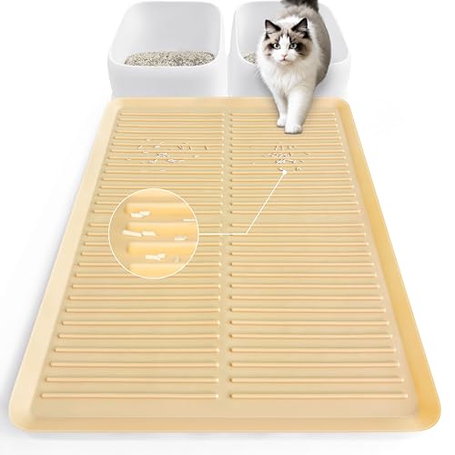 Ycozy Katzenklo Matte Silikon, 68×50cm, Anti-Rutsch & Lebensmittelgeeignet Silikon Katzenstreu Matte, wasserdichte & Leicht zu Reinigen Katzentoilette Matte Ycozy Katzenklo Matte Silikon, 68×50cm, Anti-Rutsch & Lebensmittelgeeignet Silikon Katzenstreu Matte, wasserdichte & Leicht zu Reinigen Katzentoilette Matte von Ycozy