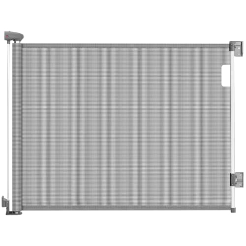 Ycozy Treppenschutzgitter Türschutzgitter Ausziehbar 0-140 cm Kinderschutzgitter Einhändiges Öffnen Absperrgitter für Baby und Haustiere Schutzgitter Treppe Innen Außenbereich (Grau) von Ycozy