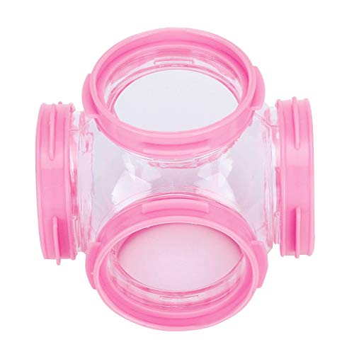 2pcs Hamster DIY Pipeline-Tunnel mit I-Slip-Design und Ible-Gummiverbindungen für SM-Haustiere (PINK) von Yctze