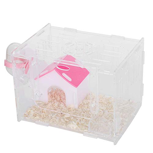 Acryltransparenter Hamster mit Fütterungsschalter und Haus für SM -Haustiere, Easy Assembly & (S 3cm / 1,2in) von Yctze