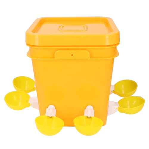 Automatisches ER-Set mit Geringer Verschüttung für Geflügel-Selbstwiederholungssystem für Vögel, Enten, Gänse und Truthähne (Gelbe Wasserbecher) von Yctze